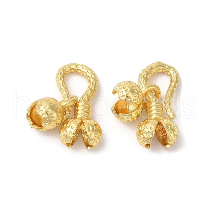 Rack Plating Brass Hook and S-Hook Clasps KK-S375-17G-1