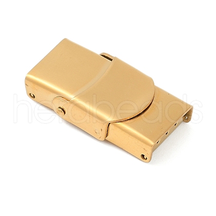 Ion Plating(IP) 201 Stainless Steel Watch Band Clasps STAS-C006-1-02G-01-1