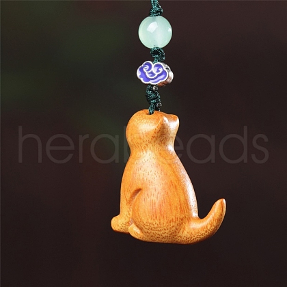 Wood Cat Pendant Decorations PW-WG71C7B-03-1