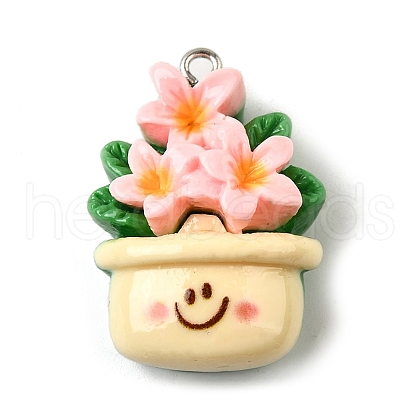 Opaque Resin Pendants CRES-D307-08P-B-1