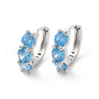 Cubic Zirconia Hoop Earrings EJEW-P213-16P-01-1
