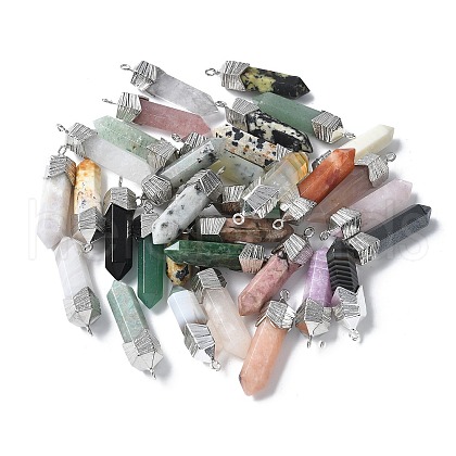 Natural Mixed Stone Faceted Pendants G-G181-03P-01-1