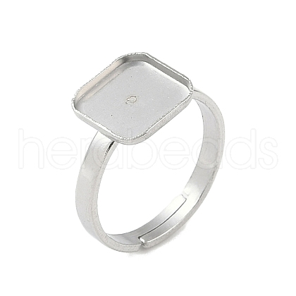 Non-Tarnish 304 Stainless Steel Adjustable Ring Components STAS-Z064-03P-1