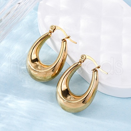 Ion Plating(IP)  304 Stainless Steel Hoop Earrings X-EJEW-A059-03G-1