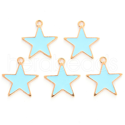 Alloy Enamel Pendants X-ENAM-R059-01A-RS-1