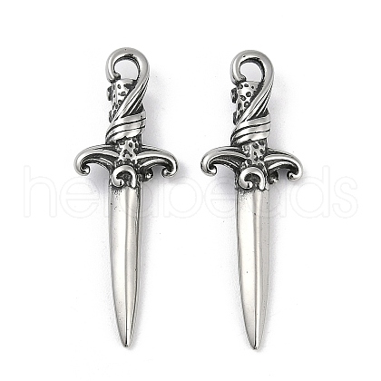 316 Surgical Stainless Steel Pendants STAS-G349-13AS-1