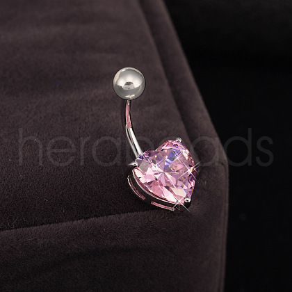 Brass Cubic Zirconia Belly Rings WGBA42D-04-1