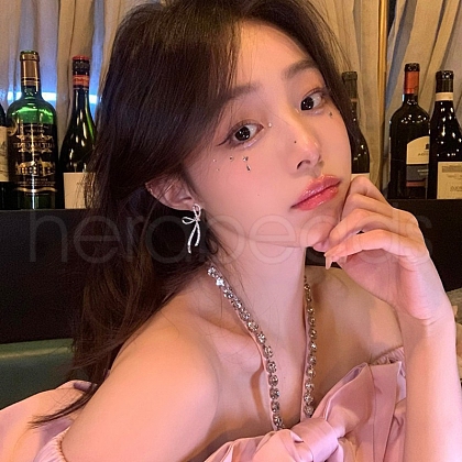 Bowknot Alloy Studs Earrings WG46953-13-1