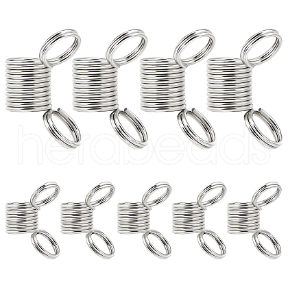 Beebeecraft 20Pcs 2 Style 304 Stainless Steel Mini Spring Bead Clamps for Beading Jewelry Making STAS-BBC0004-59-1