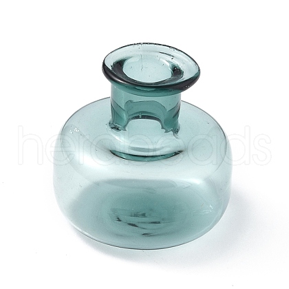 Miniature Glass Dried Flower Vase Ornaments GLAA-A006-01G-1