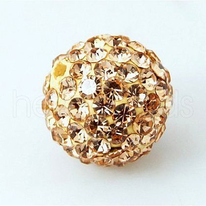 Polymer Clay Rhinestone Beads RB-H258-HD10mm-362-1