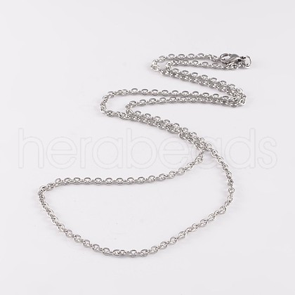 304 Stainless Steel Cable Chain Necklaces NJEW-JN01527-02-1