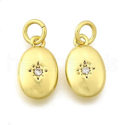Brass Micro Pave Cubic Zirconia Pendants KK-I275-32G-1