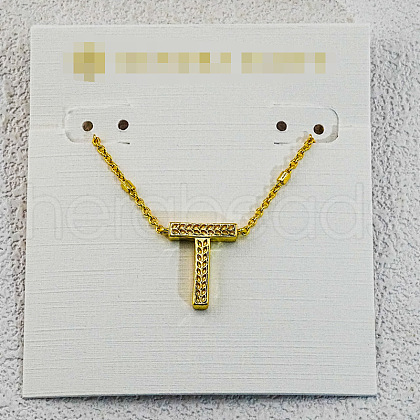 Brass Initial Pendant Necklaces for Women FS-WG8E27F-20-1