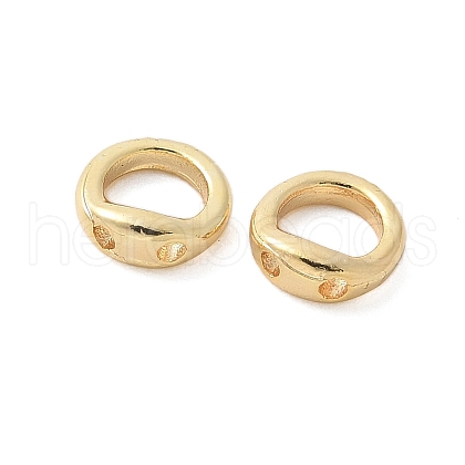 Brass Ring Charm Connectors KK-U056-55G-1