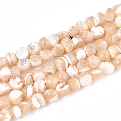 Natural Trochid Shell/Trochus Shell Beads Strands SSHEL-N040-11-1
