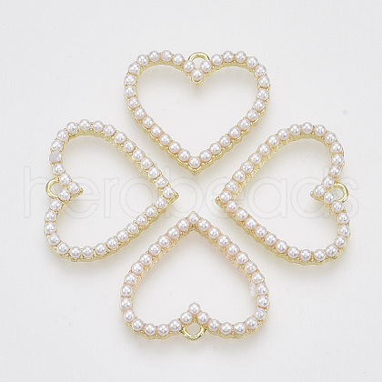 ABS Plastic Imitation Pearl Pendants X-PALLOY-N0149-013-1