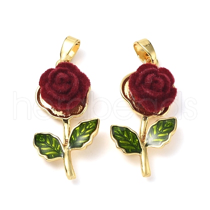Brass Resin Pendants KK-G533-02G-1