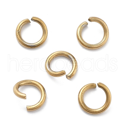 Ion Plating(IP) 304 Stainless Steel Open Jump Rings for Chainmaille Weaves STAS-M081-01G-08-1