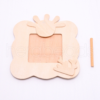 Unfinished Natural Wood Photo Frames WOOD-WH0110-31-1