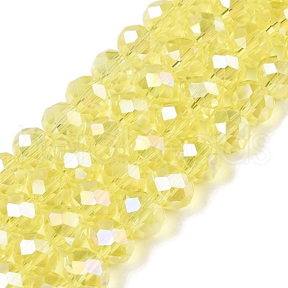 Electroplate Glass Beads Strands X-EGLA-A044-T8mm-B29-1