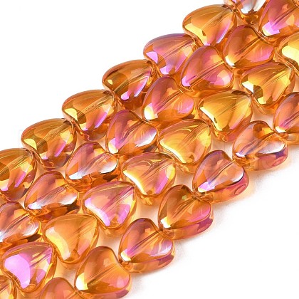 Electroplate Glass Beads Strands EGLA-S188-13-B02-1
