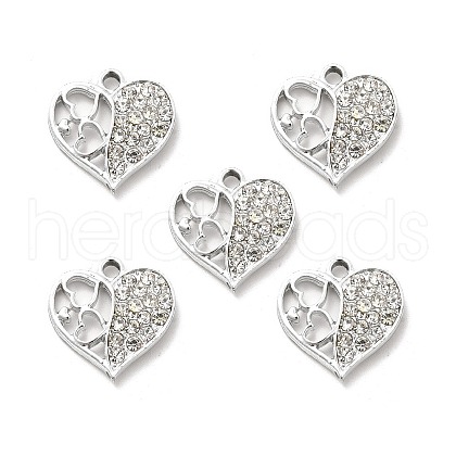 Alloy Rhinestone Pendants ALRI-C007-51P-1