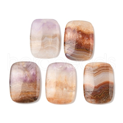 Natural Amethyst Lace Agate Pendants G-A244-05-1