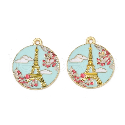 Alloy Enamel Pendants ENAM-V001-02E-G-1