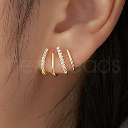 S925 Sterling Silver Four-Claw Stud Earrings ES6250-1-1