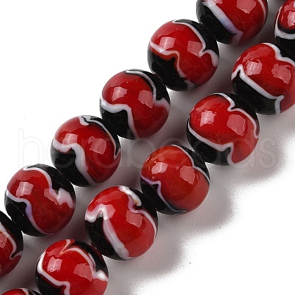 Handmade Lampwork Beads Strands LAMP-P062-02A-1