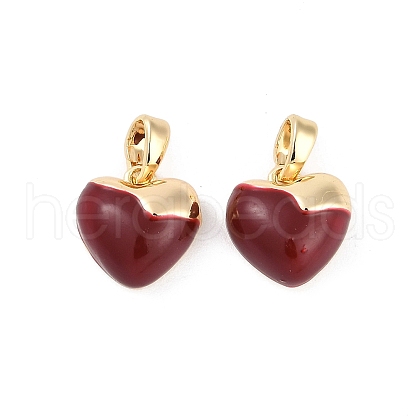 Brass Enamel Charms KK-U043-07G-1