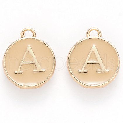Golden Plated Alloy Enamel Charms X-ENAM-S118-06A-1