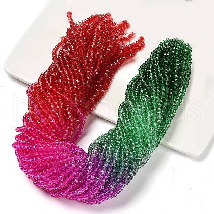 Transparent Painted Glass Beads Strands DGLA-A034-T3mm-A24-1