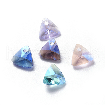 Glass Rhinestone Charms RGLA-L018-B-M-1