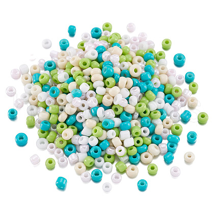 Opaque Glass Round Seed Beads GLAA-TAC0025-07A-03-1