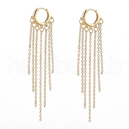 Brass Huggie Hoop Earrings EJEW-JE04282-1