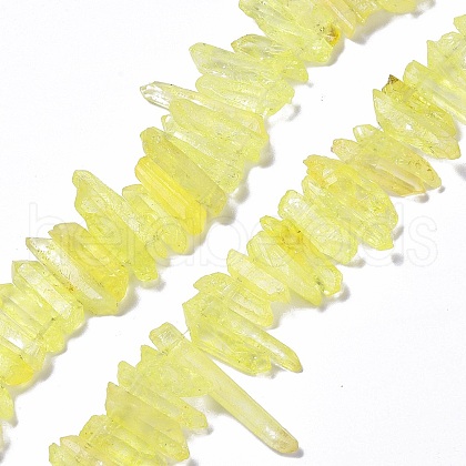 Natural Crackle Quartz Crystal Dyed Beads Strands G-I345-05C-1