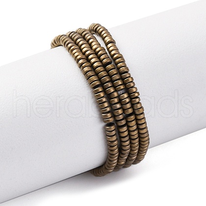 Electroplated Non-magnetic Hematite Beads Strands G-P571-A01-01H-1