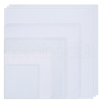   15 Sheets 5 Style 11CT Cross Stitch Fabric Sheets DIY-PH0020-89-1