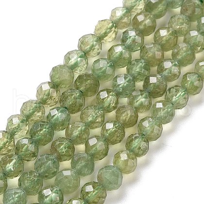 Natural Green Apatite Beads Strands G-C009-A22-1