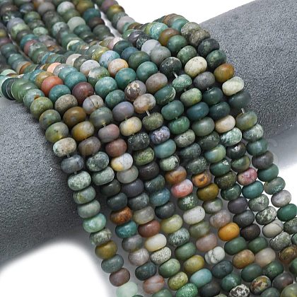 Natural Indian Agate Beads Strands G-P575-A08-8x5mm-1