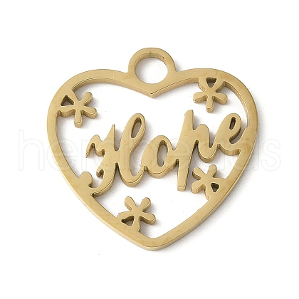304 Stainless Steel Pendants STAS-E501-08G-1