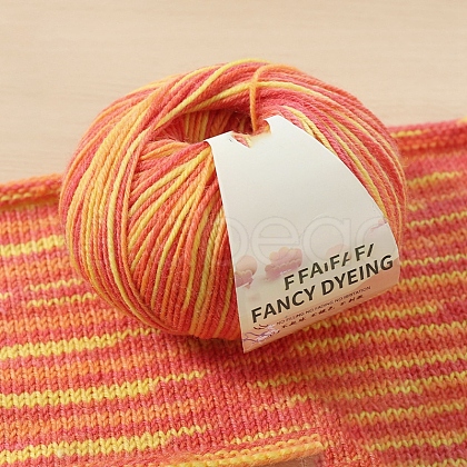 Wool Rainbow Segment Dyed Knitting Yarn PW-WGBB63E-15-1