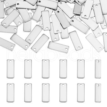 Unicraftale 100Pcs Stainless Steel Stamping Blank Tag Pendants FIND-UN0003-95B-1