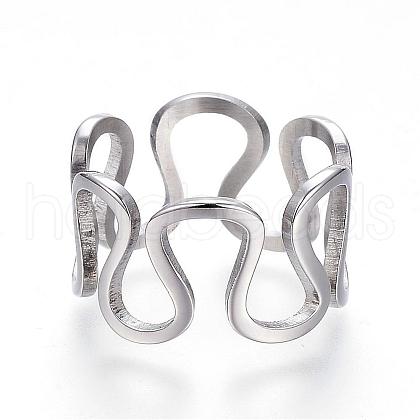 304 Stainless Steel Wide Band Rings RJEW-G081-29P-17mm-1