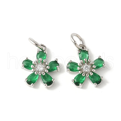 Brass Micro Pave Cubic Zirconia Pendants KK-U067-03P-02-1