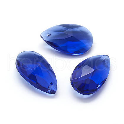 Faceted Glass Pendants X-GLAA-F069-L-A22-1