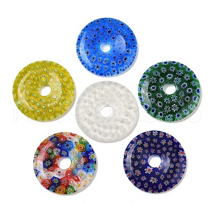 Handmade Millefiori Lampwork Pendants LAMP-G166-01-1