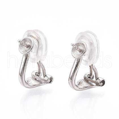 925 Sterling Silver Clip-on Earring Findings STER-T008-155P-1